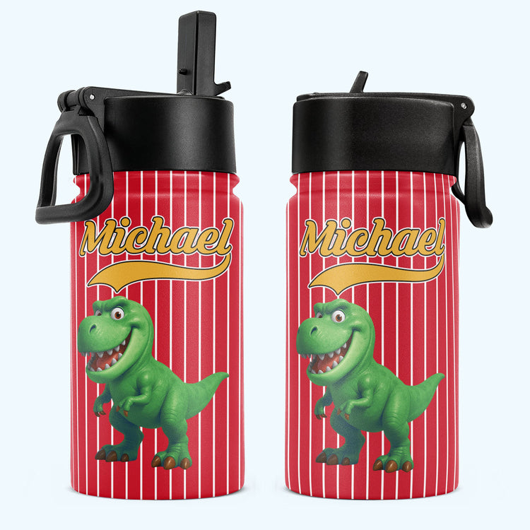 Kid_Cartoon_Dinosaurus_Vehicles_Personalized_Water_Bottle_5
