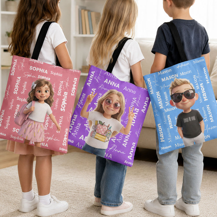 Kid-Cartoon-Style-Custom-Name-Personalized-Tote-Bag-2