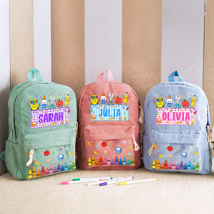 Kid-Pencil-Apple-Notebook-Crayon-Design--Personalized-Backpack-2