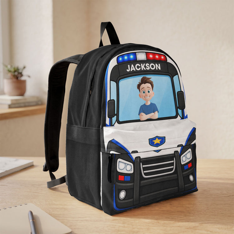 Kid-Riding-Car-Personalized-Backpack-3