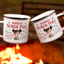 Kid's North Pole Hot Chocolate - Personalized Enamel Mug