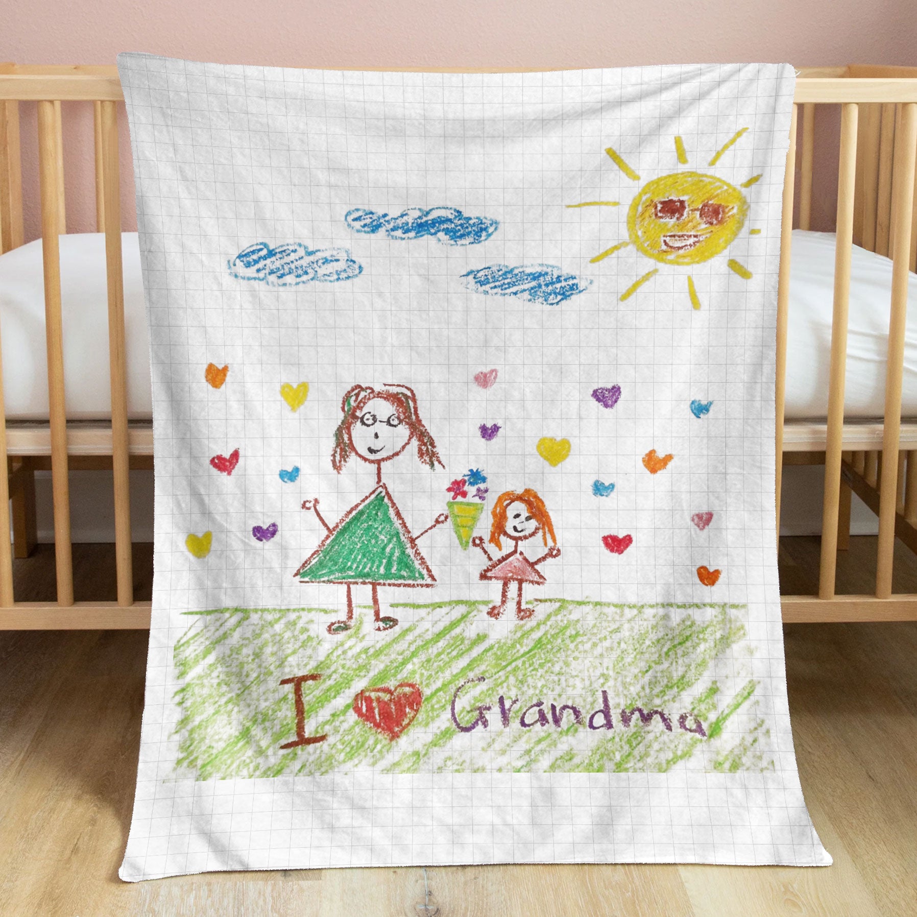 Kid's Drawing - Personalized Kid Photo Blanket