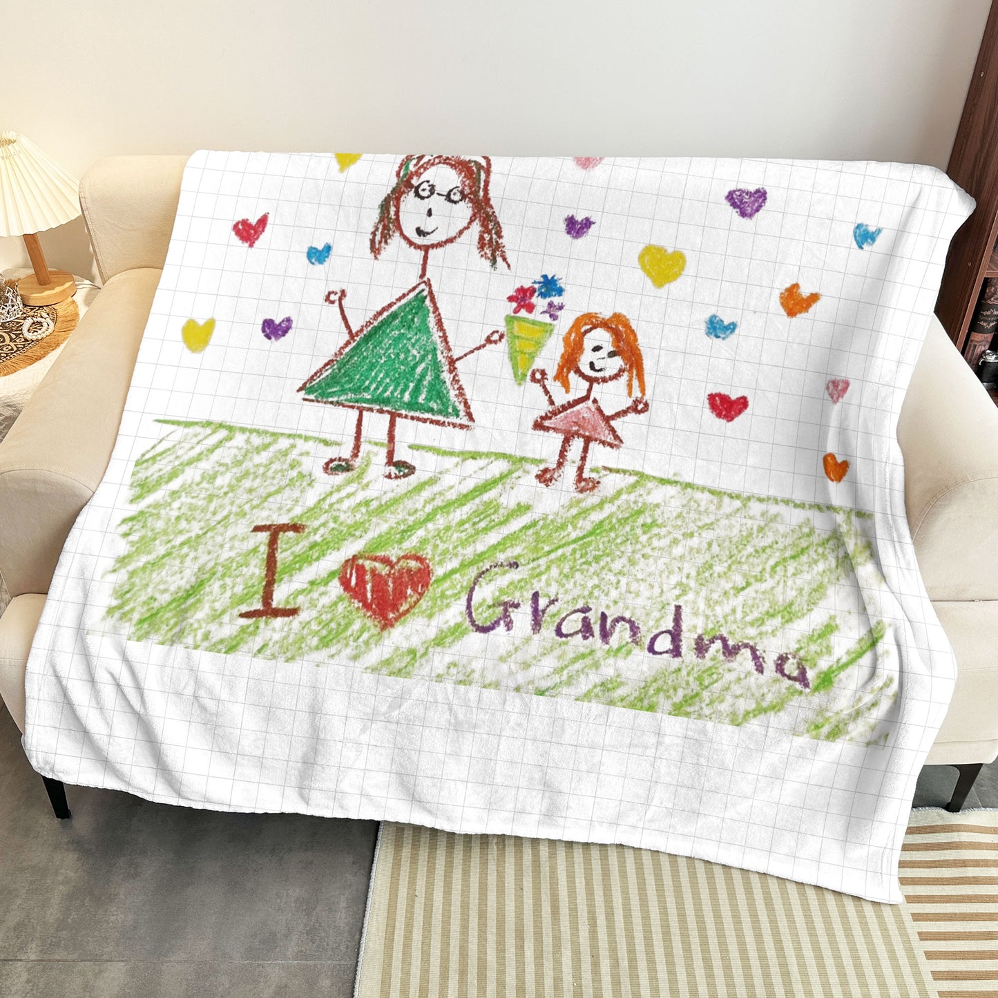 Kid's Drawing - Personalized Kid Photo Blanket