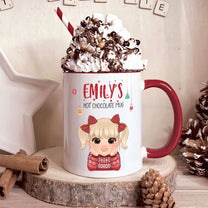 Kid's Hot Chocolate Christmas Mug - Personalized Enamel Mug