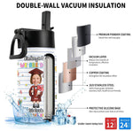 Kids Graduation Celebration - Personalized Photo Kids Water Bottle With Straw Lid