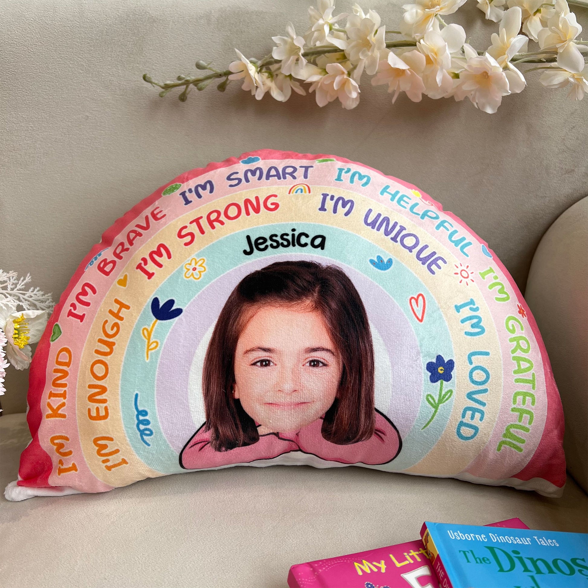 Kids Rainbow - Personalized Photo Custom Shaped Pillow