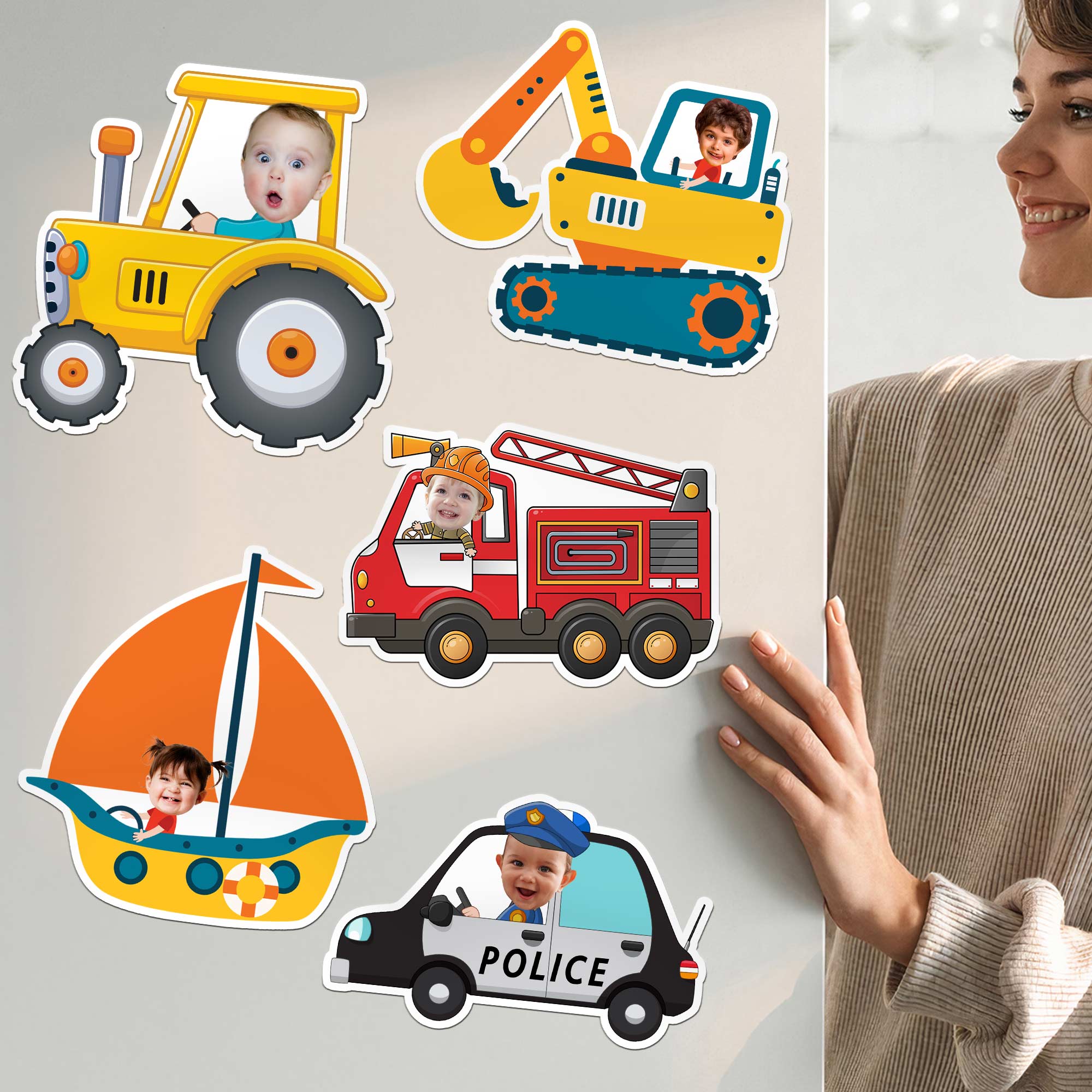 Kids Riding Vehicle - Personalized Magnet