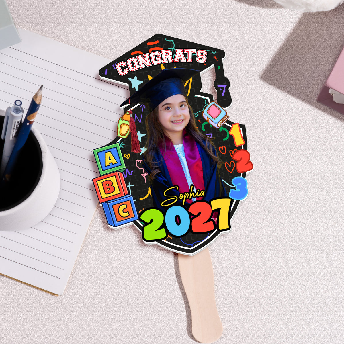Kindergarten Preschool Graduation - Personalized Graduation Fan
