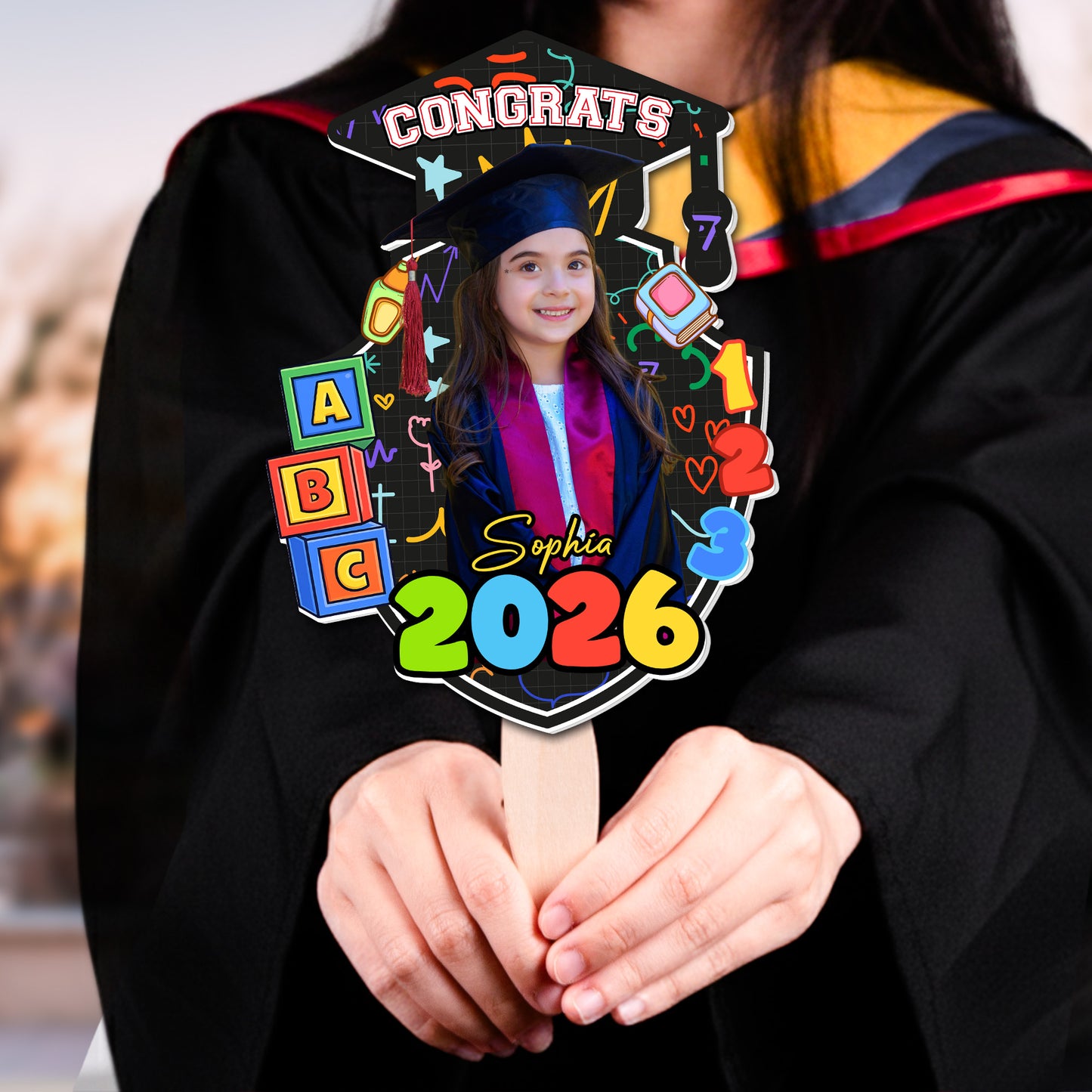 Kindergarten Preschool Graduation - Personalized Graduation Fan