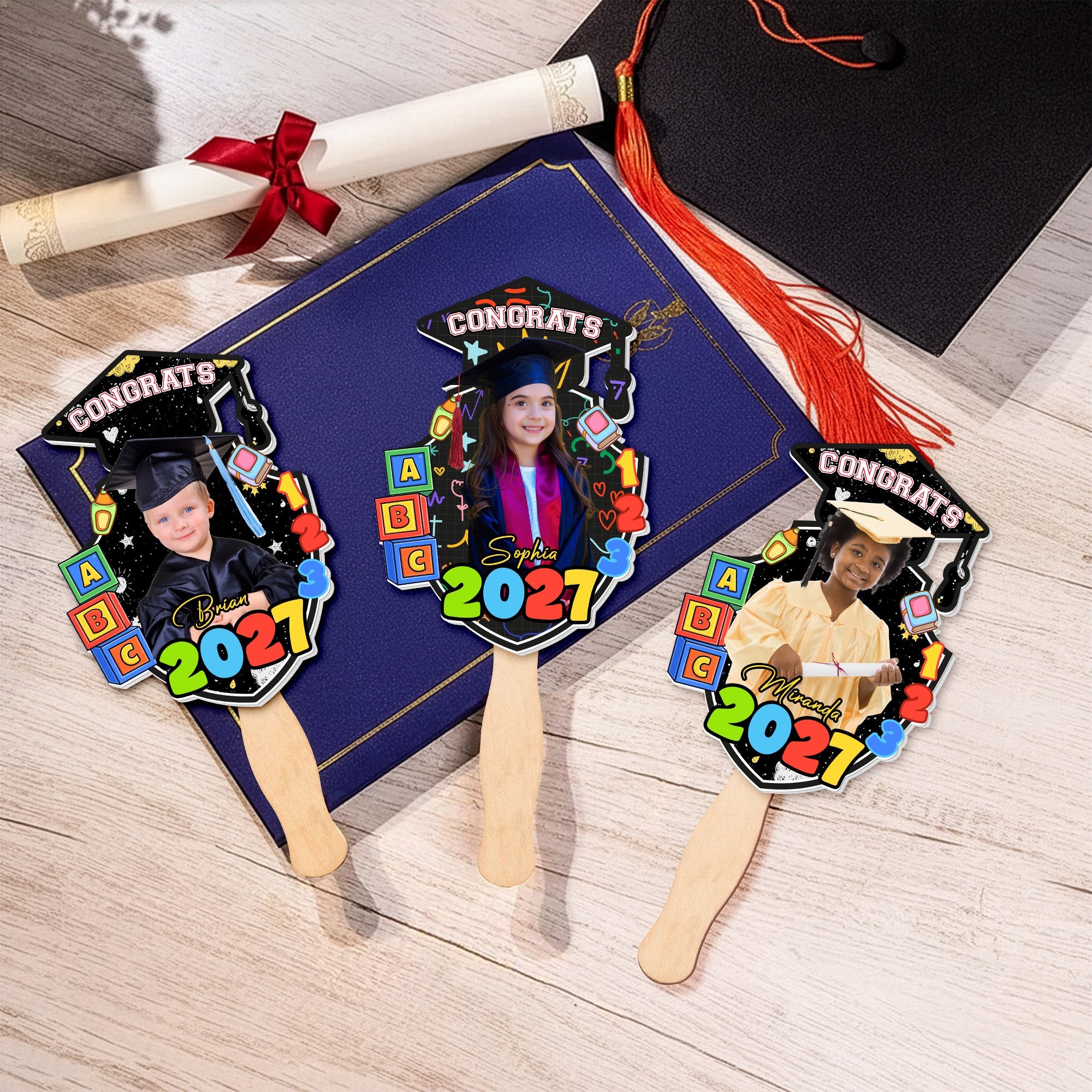 Kindergarten Preschool Graduation - Personalized Graduation Fan