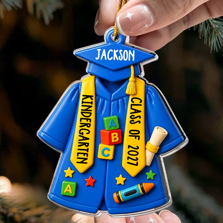 Kindergarten-Preschool-Graduation-Grad-Gown-&-Cap-Personalized-Ornament-3