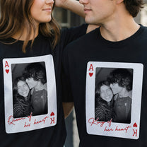 King And Queen Custom Vintage Couples Photo Matching - Personalized Photo Comfort Tee