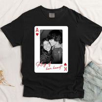 King And Queen Custom Vintage Couples Photo Matching - Personalized Photo Comfort Tee
