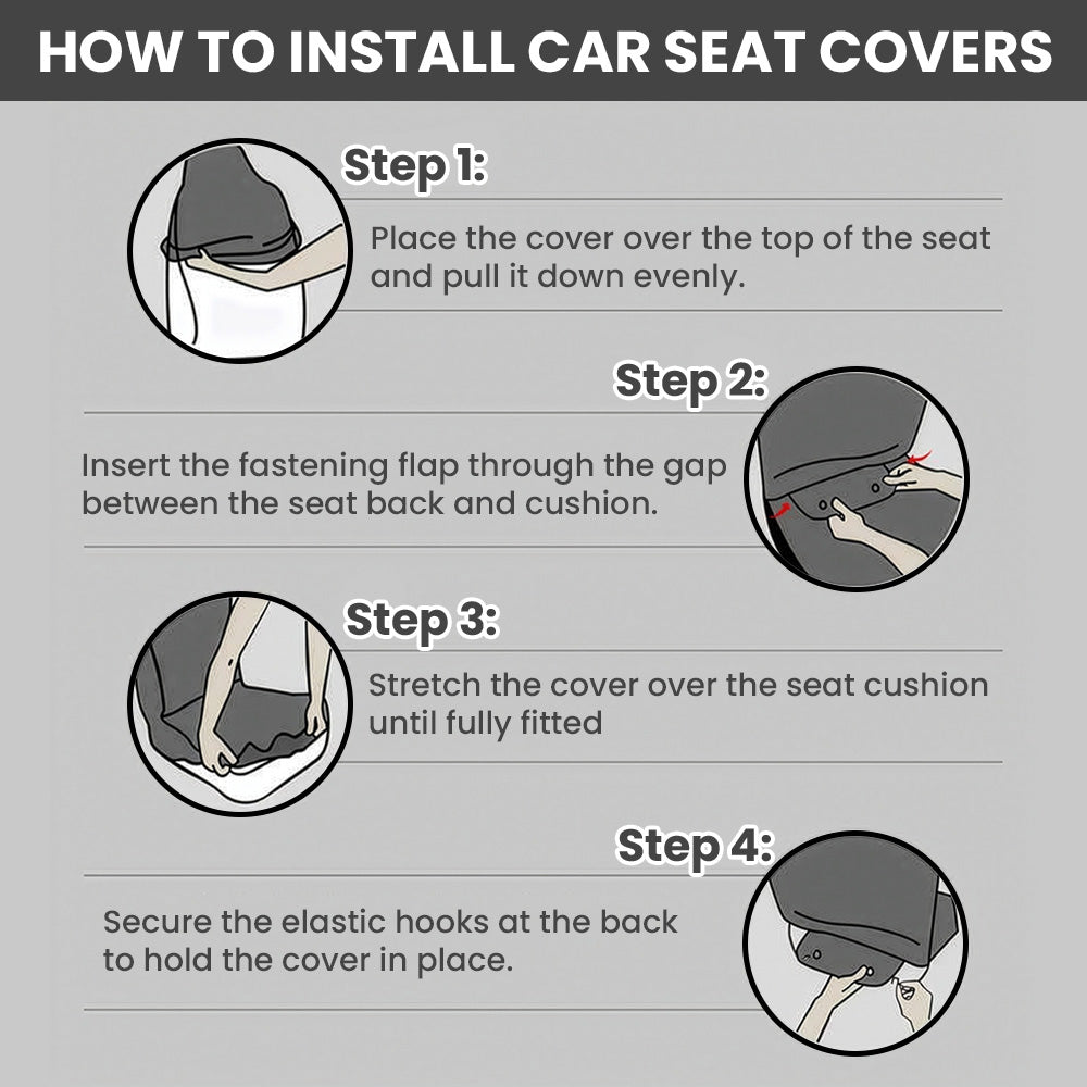 King And Queen Monogram - Personalized Car Seat Cover