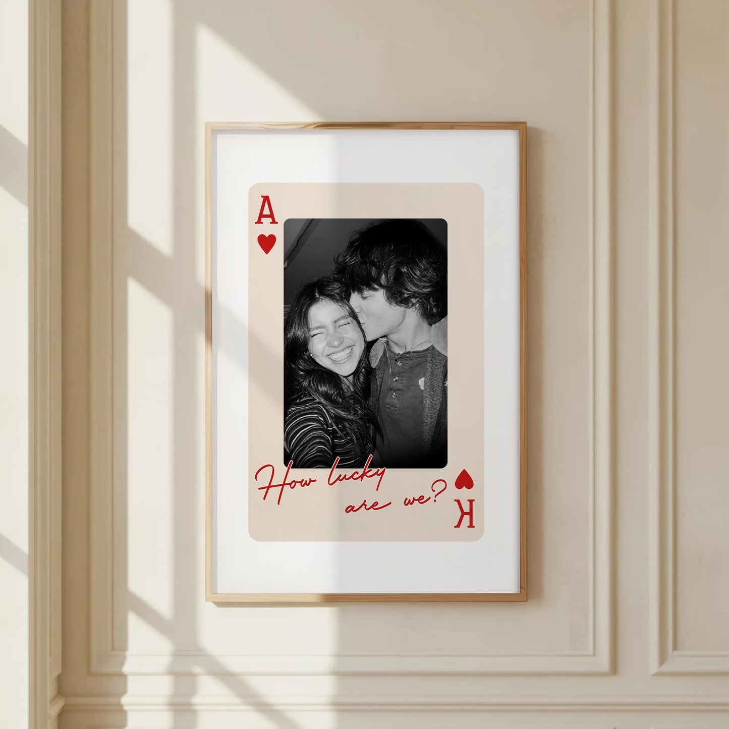 King And Queen Custom Couples Photo How Luck We Are - Personalized Photo Poster
