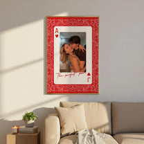 King And Queen Custom Couples Photo How Luck We Are - Personalized Photo Poster