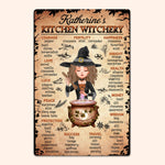 Kitchen Witchery - Personalized Metal Sign - Grimoire
