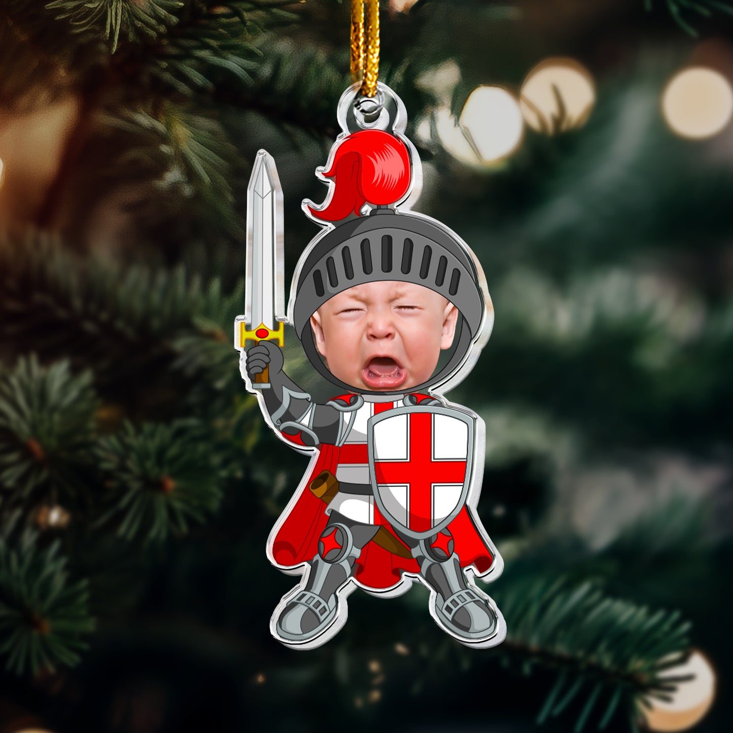 Knight Boy, Princess Girl For Kids - Personalized Acrylic Photo Ornament