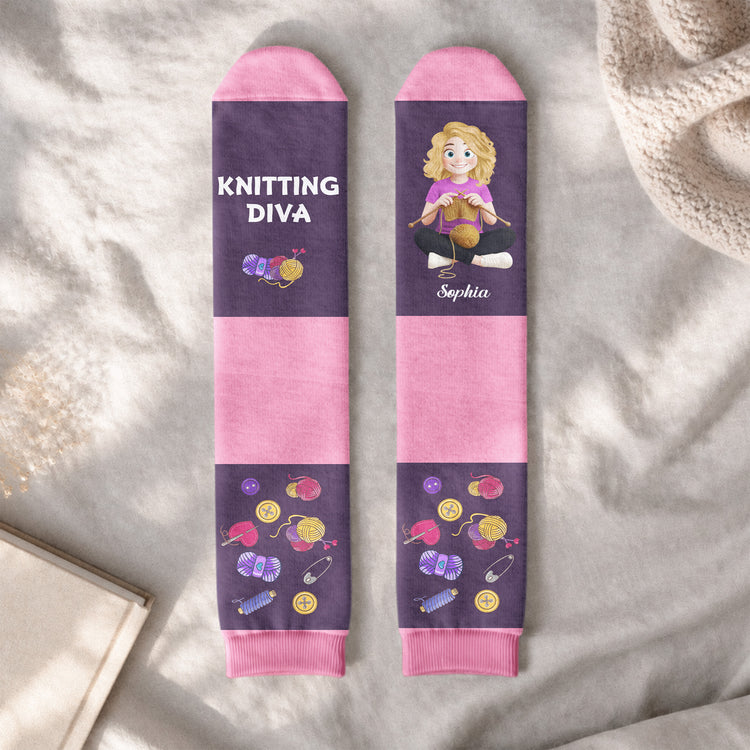 Knitting-Funny-Quote-Gift-For-Knitting-Lover-Personalized-Socks-5