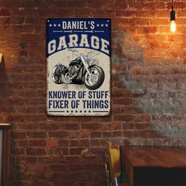 Knower-Of-Stuff-Fixer-Of-Things-Custom-Vintage-Car,-Motor-Personalized-Metal-Sign-4
