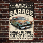 Knower-Of-Stuff-Fixer-Of-Things-Custom-Vintage-Car,-Motor-Personalized-Metal-Sign-5