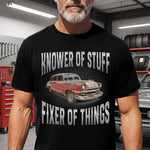 Knower-Of-Stuff-Fixer-Of-Things-Custom-Vintage-Car,-Motor-Personalized-Shirt-4