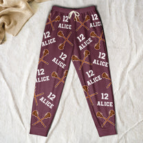 Lacrosse Custom Name, Number - Personalized Sweatpants