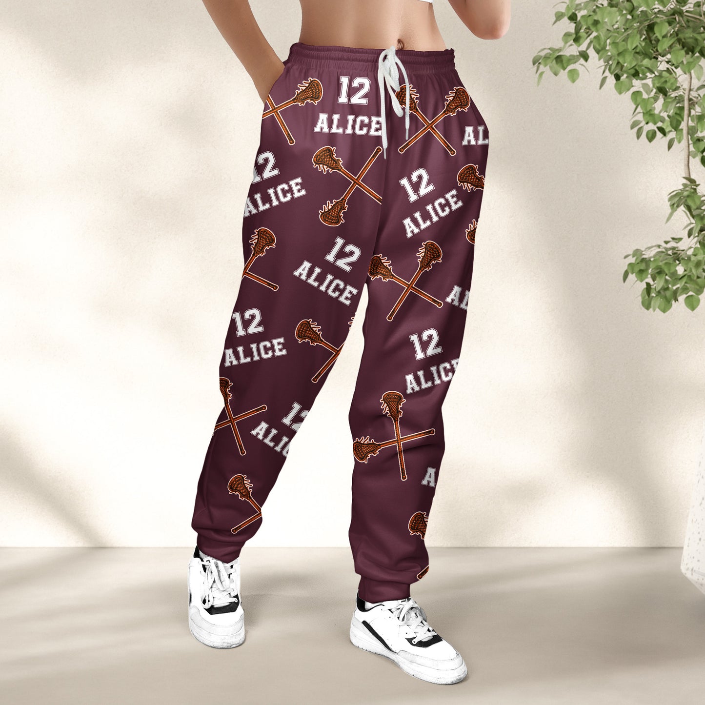 Lacrosse Custom Name, Number - Personalized Sweatpants