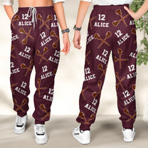 Lacrosse Custom Name, Number - Personalized Sweatpants