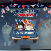 Land Of The Free And Furry - Personalized Decal