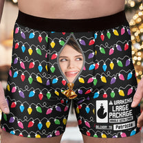 Large Package Christmas Version For Husband, Boyfriend - Personalized Photo Men's Boxer Briefs