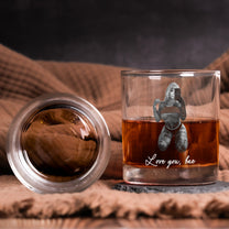 Laser-Engraved Glass With Spicy Photo For Him, Husband, Boyfriend - Personalized Whiskey Glass With Photo