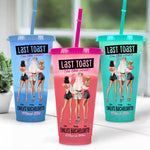 Last Toast On The Coast Bachelorette Gift - Personalized Color Changing Cup