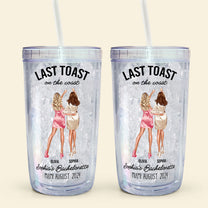 Last Toast On The Coast Bachelorette Party - Personalized Acrylic Tumbler With Straw