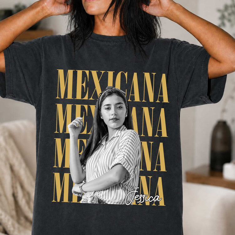Latina-Vintage-Photo-Hispanic-Woman-Personalized-Shirt-2
