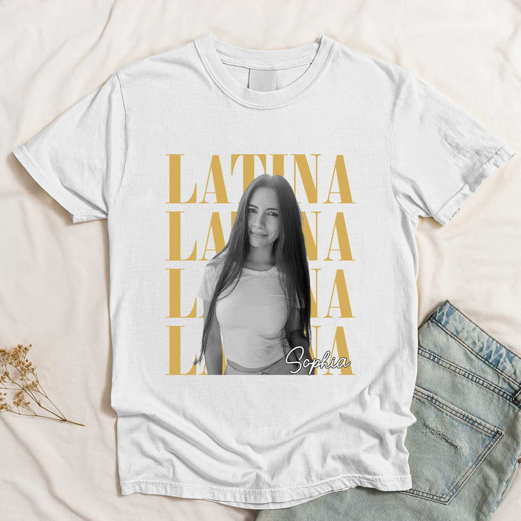 Latina-Vintage-Photo-Hispanic-Woman-Personalized-Shirt-5