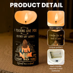 Led Candle F*ck Love You Light When You Want Me Naked - Personalized LED Candle