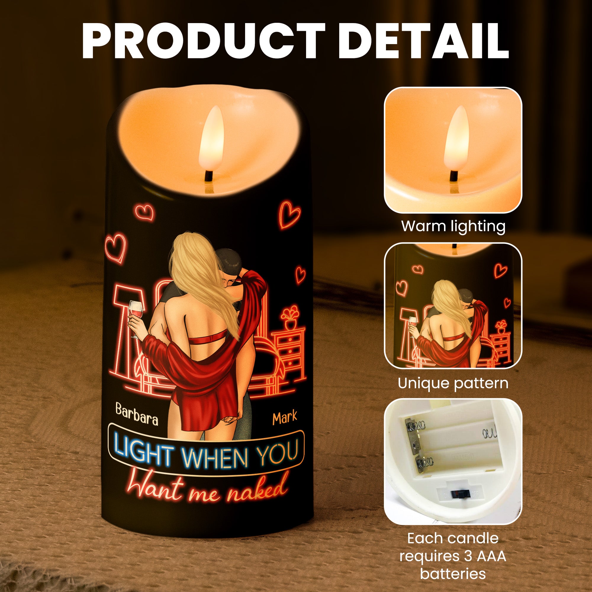Led Candle F*ck Valentine's Day I Love You Everyday - Personalized LED Candle