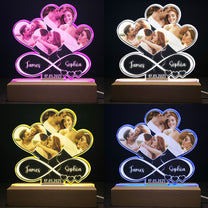 Led Light For Couple - Personalized Photo LED Light - Anniversary Gifts For Her, Him