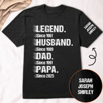 Legend Husband Dad Papa - New Vintage Version - Personalized Shirt