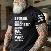 Legend Husband Dad Papa - New Vintage Version - Personalized Shirt