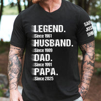 Legend Husband Dad Papa - New Vintage Version - Personalized Shirt