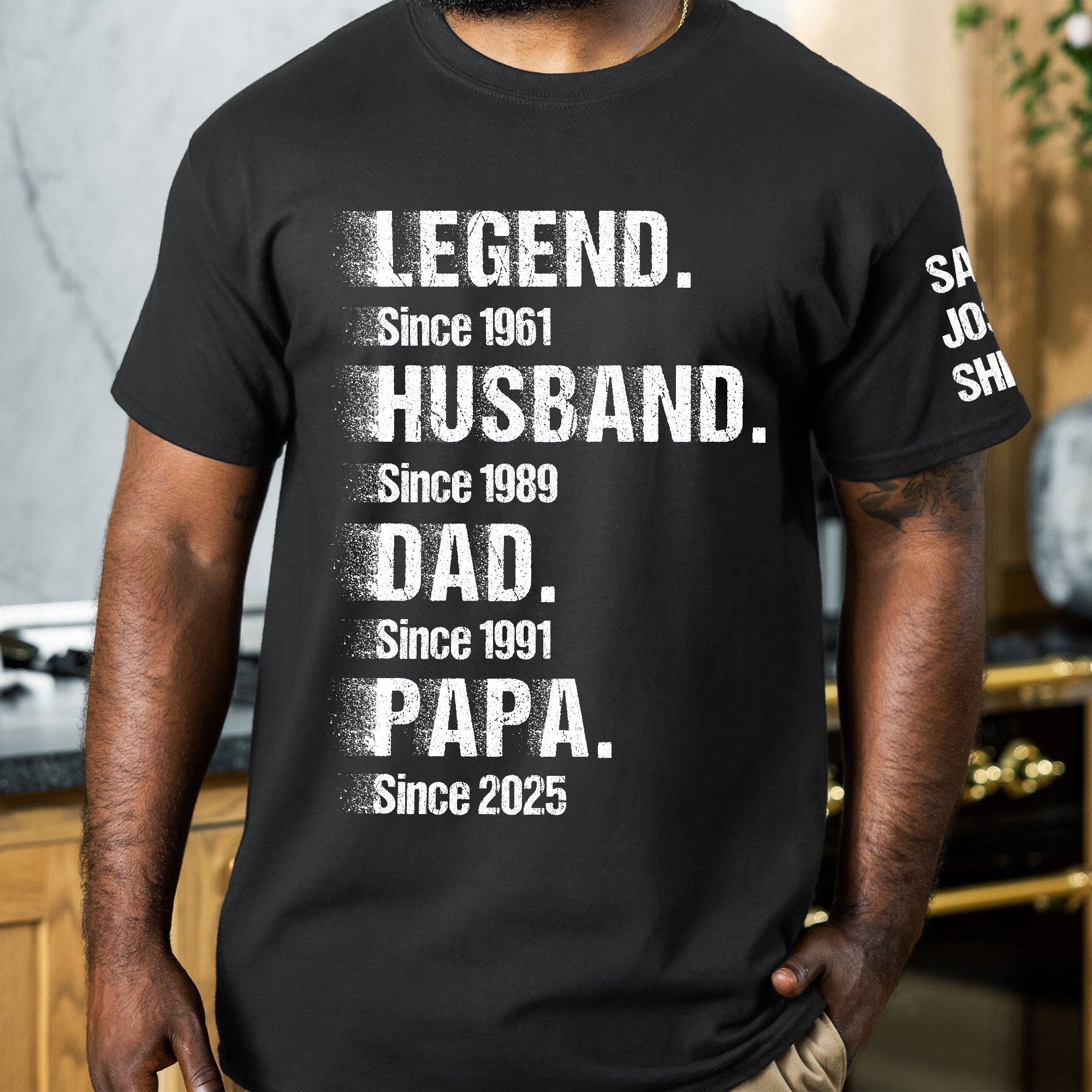 Legend Husband Dad Papa - New Vintage Version - Personalized Shirt