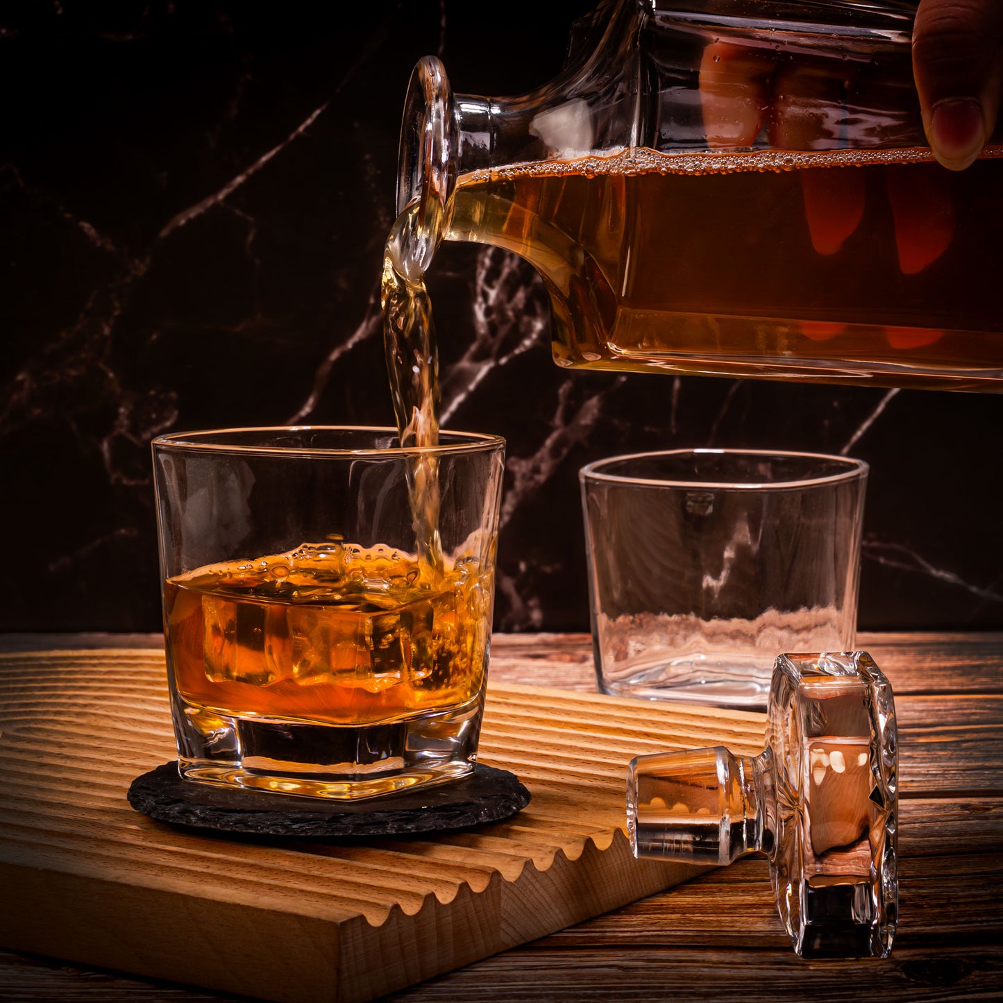 Legend Husband Dad Papa - Personalized Whiskey Decanter Set