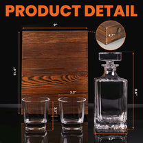 Legend Husband Dad Papa - Personalized Whiskey Decanter Set