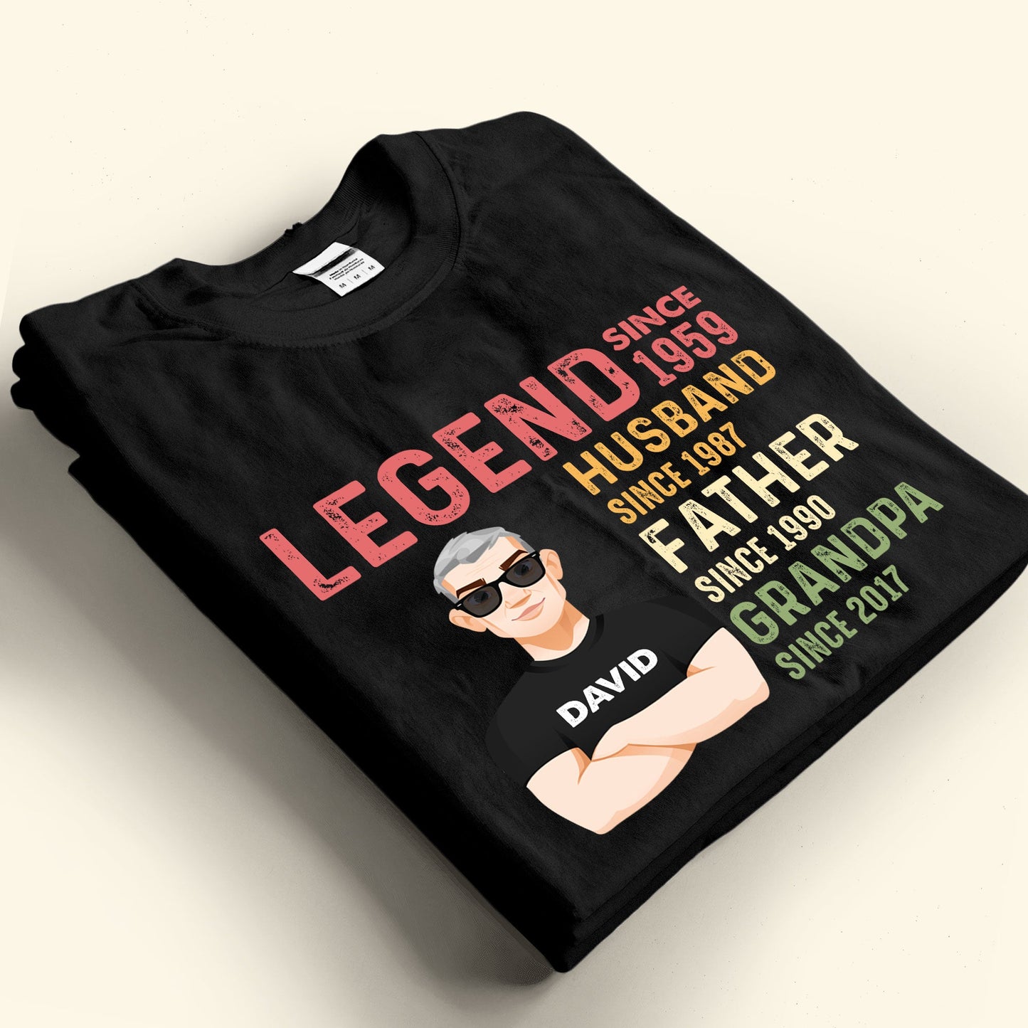Legend Husband Daddy Grandpa Custom Title - Personalized Shirt
