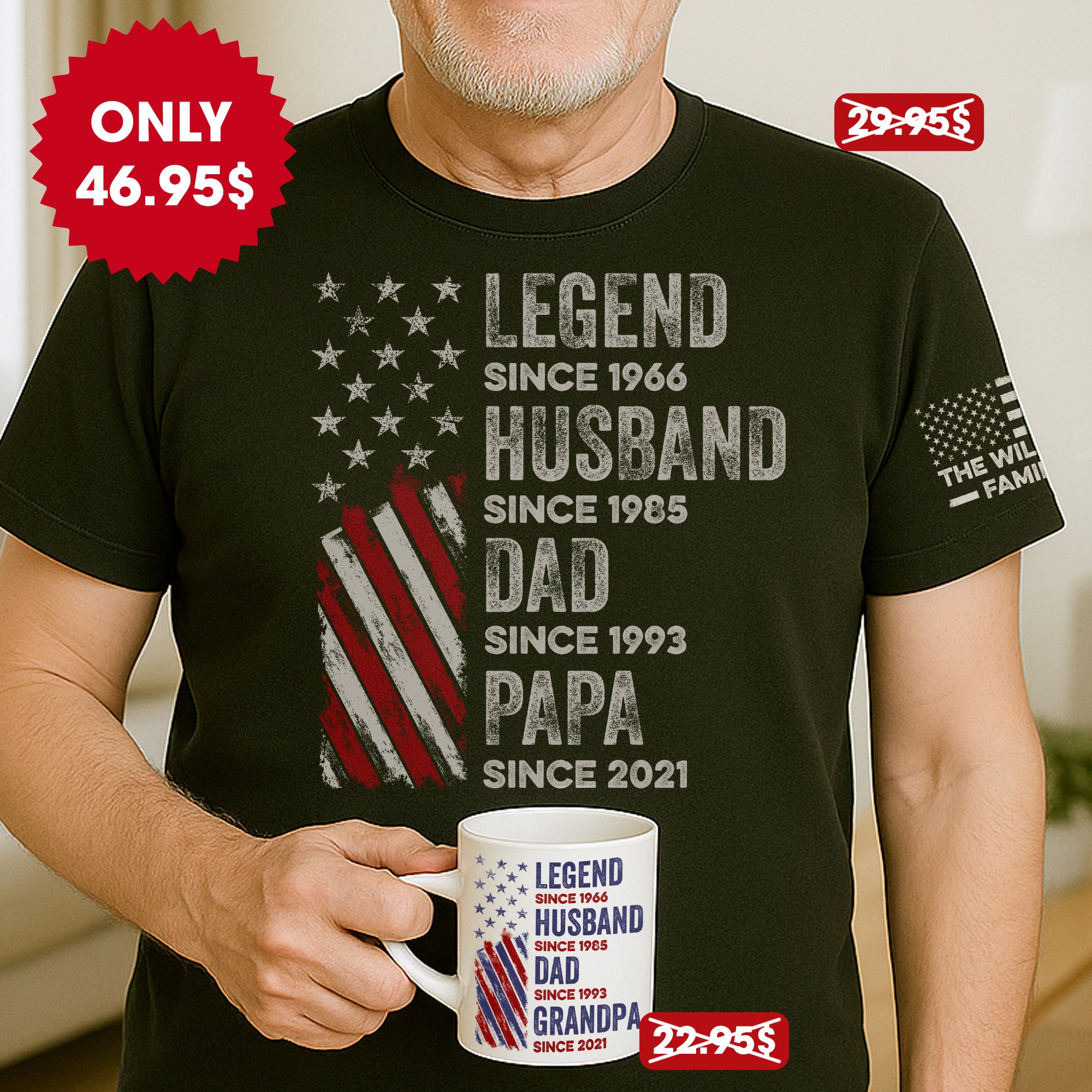 Legend, Husband, Dad And Grandpa - Custom Father's Day Gift Set