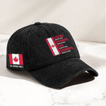 Legend, Husband, Dad And Grandpa - Canada Flag Version - Personalized Distressed Denim Cap