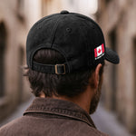 Legend, Husband, Dad And Grandpa - Canada Flag Version - Personalized Distressed Denim Cap