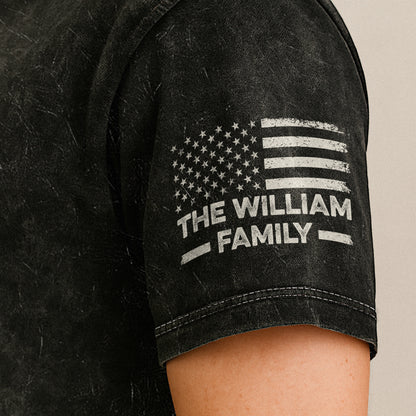 Legend, Husband, Dad And Grandpa - Personalized Acid Wash T‑Shirt